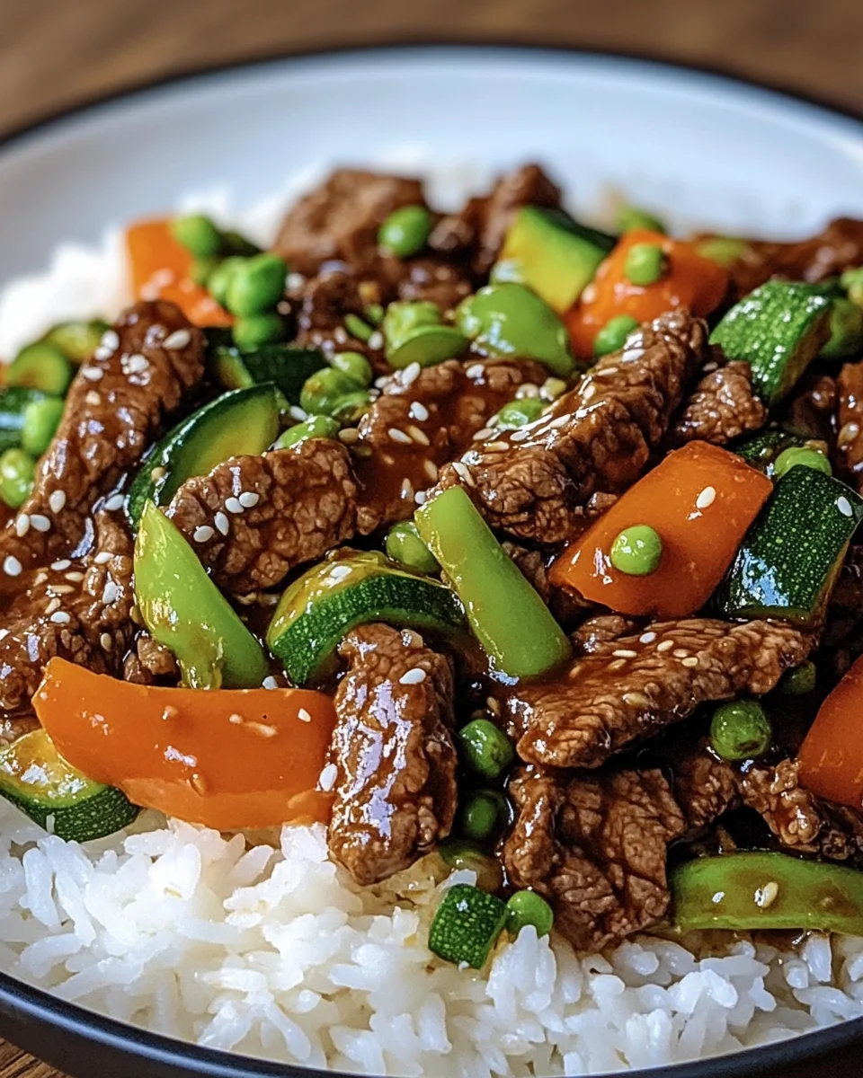 Homepage 6 Ein Pfannengericht Teriyaki Rindfleisch mit Reis