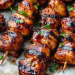 Gegrillte Honig-BBQ-Bacon-H&uuml;hnchen-Spie&szlig;e einfach zubereiten