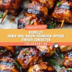 Gegrillte Honig-BBQ-Bacon-Hühnchen-Spieße einfach zubereiten 15 Pinterest Hidden Image