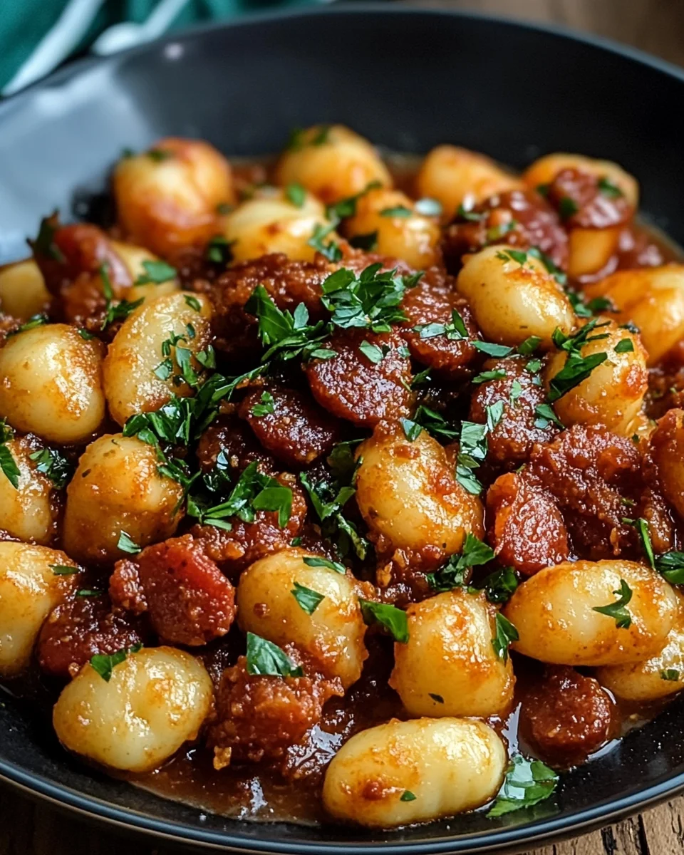 Gnocchi mit Chorizo und cremiger Harissa-Sauce 18 Gnocchi