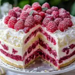 Himbeer-Raffaello-Torte ohne Gelatine