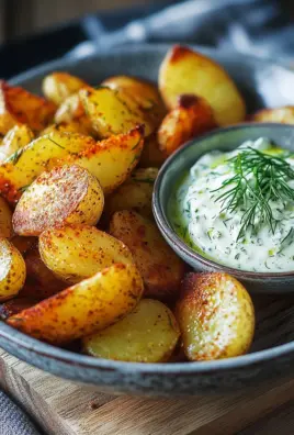 Kartoffelspalten mit Gurkendip 28 Kartoffelspalten mit Gurkendip
