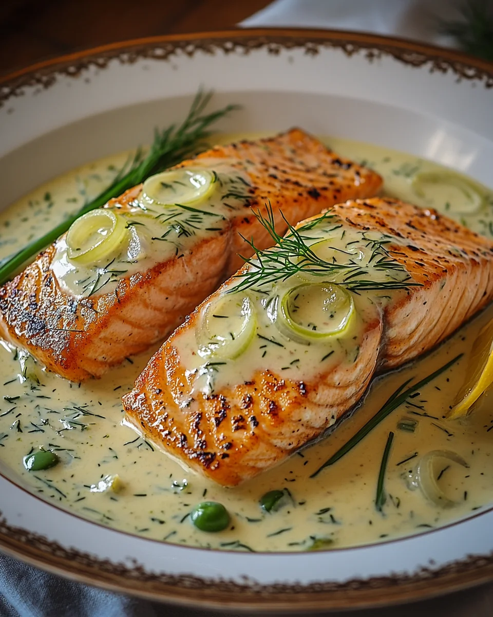 Homepage 7 Lachs in Frühlingszwiebel-Sahnesoße