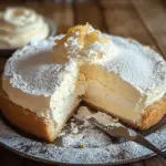 Quark-Schneekuchen mit Vanillepudding