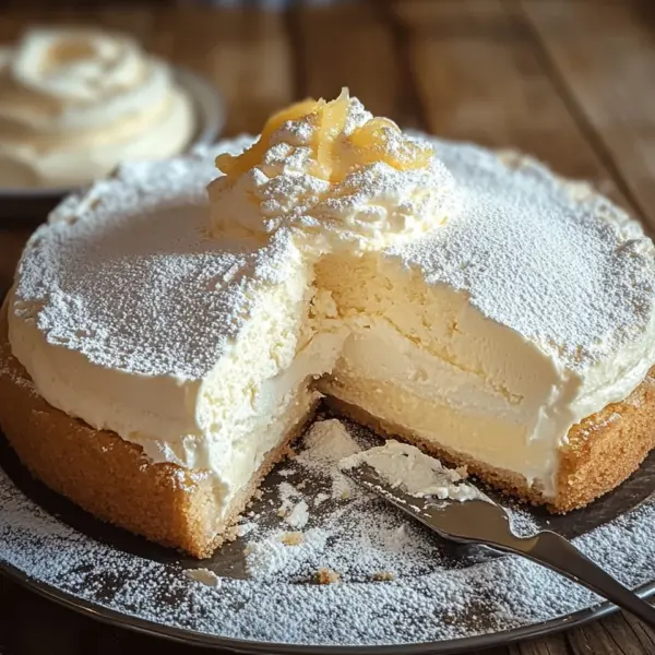 Quark-Schneekuchen mit Vanillepudding
