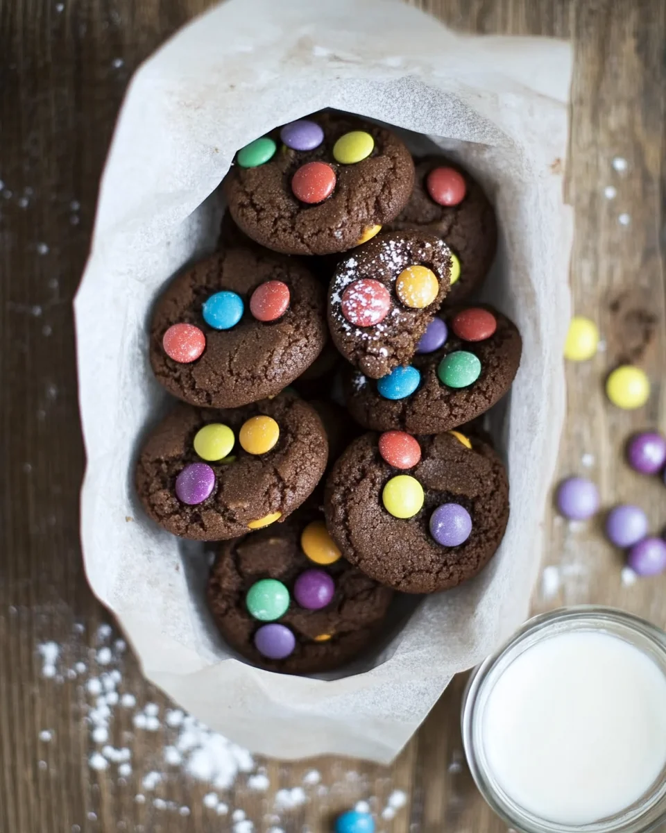 Schokoladen Cookies mit Smarties