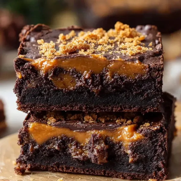 Spekulatius Brownies mit Lotus Biscoff Brotaufstrich