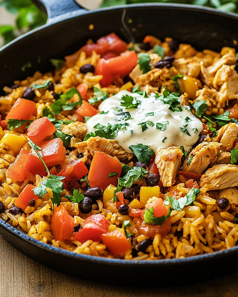 Taco-Pfanne mit Huhn und Reis