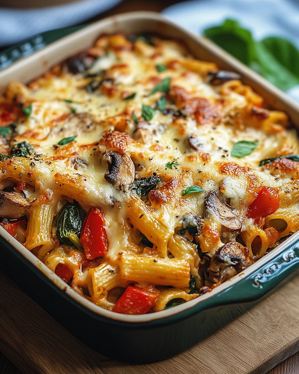 Vegetarischer Nudelauflauf