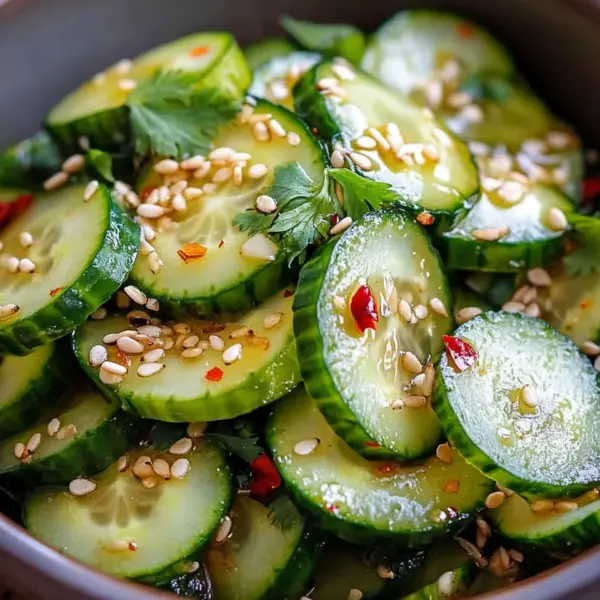 Würziger Asiatischer Gurkensalat