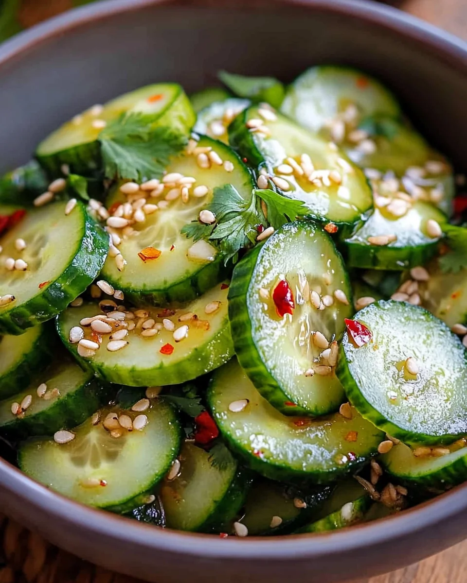 Würziger Asiatischer Gurkensalat