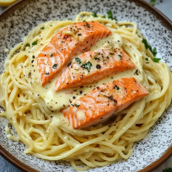 Zitronen Lachs Pasta