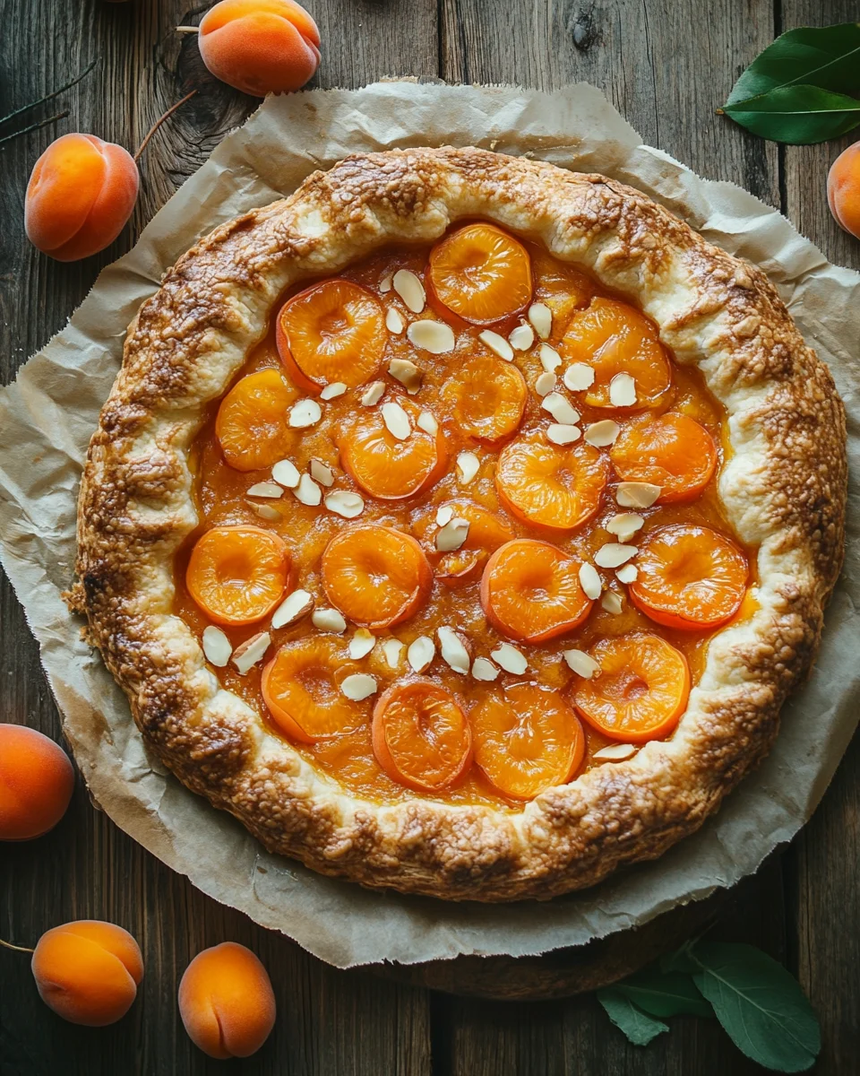 Aprikosen-Galette mit Mandelplättchen 23 Aprikosen-Galette