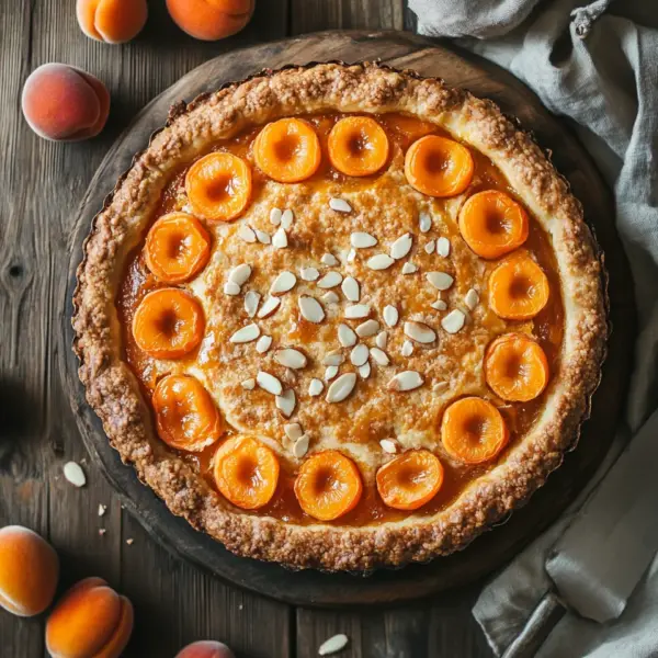 Aprikosen-Galette mit Mandelplättchen