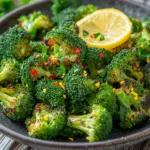 Bestes Airfryer Brokkoli mit Knoblauch und Zitrone