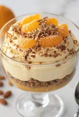 Eierlikör-Mousse mit Spekulatius-Creme und Mandarinen