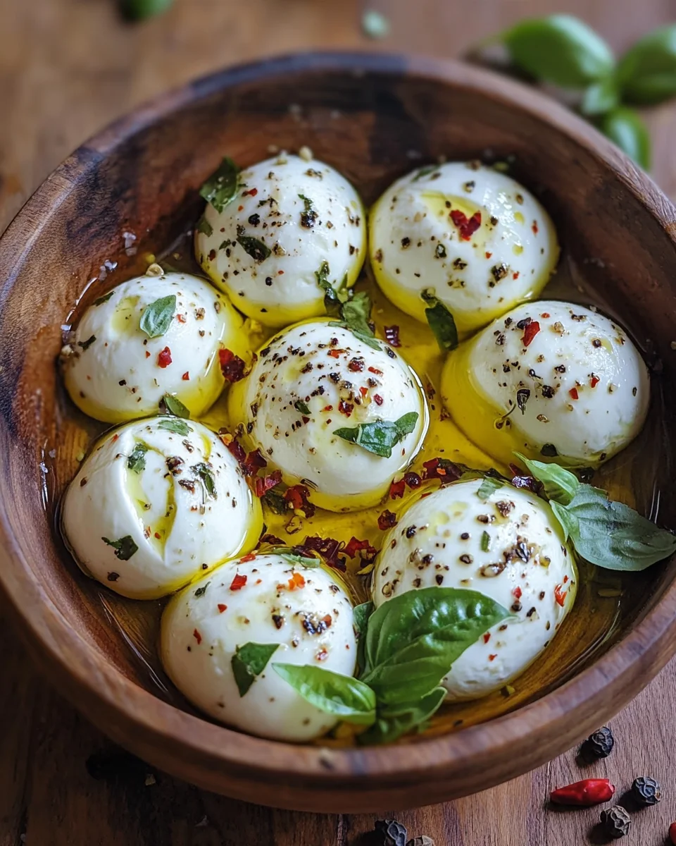 Eingelegter Mozzarella