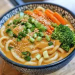 Erdnussbutter Udon Nudeln