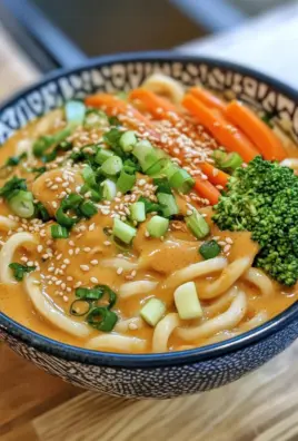 Erdnussbutter Udon Nudeln