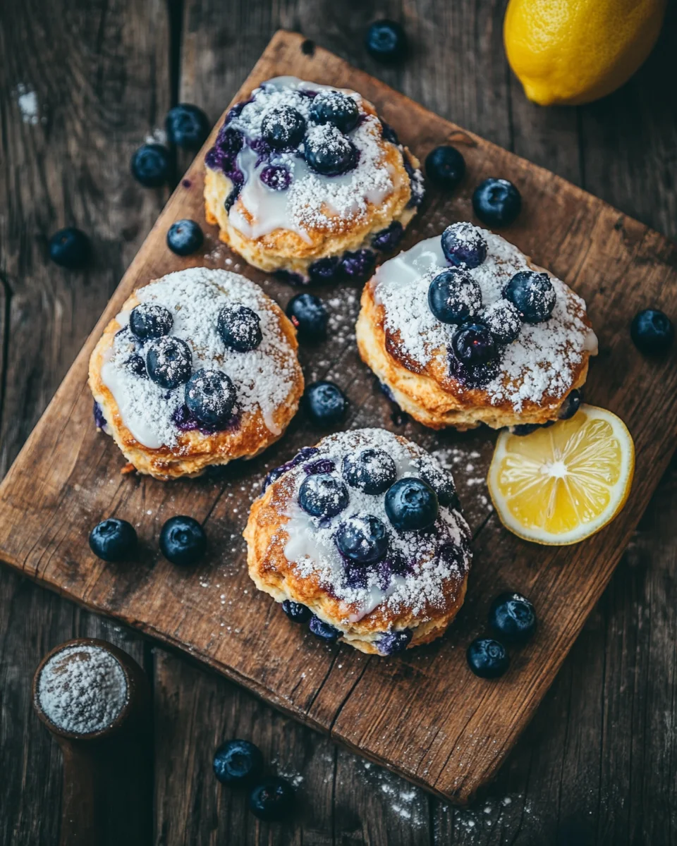 Fruchtige Blaubeer-Scones mit Zitronenguss 24 Fruchtige