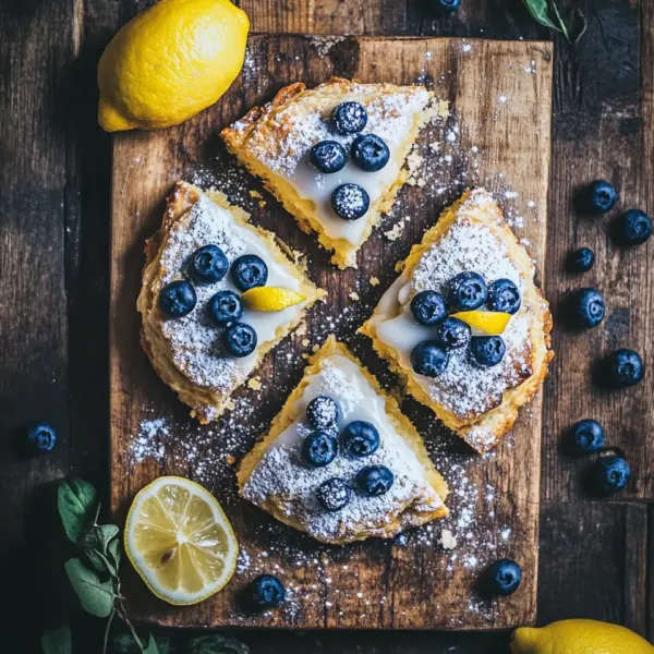 Fruchtige Blaubeer-Scones mit Zitronenguss