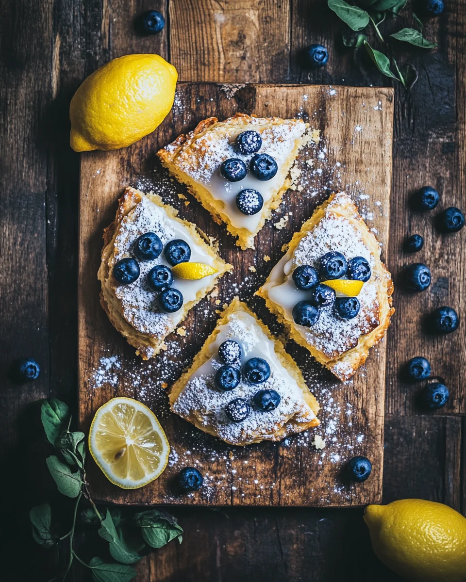 Fruchtige Blaubeer-Scones mit Zitronenguss