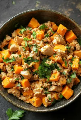 Hackfleisch aus Huhn und Süßkartoffeln 24 Hackfleisch aus Huhn und Süßkartoffeln