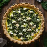 Herzhafte Quiche mit Spinat und Feta