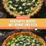 Herzhafte Quiche mit Spinat und Feta 20 Pinterest Hidden Image