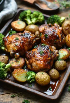 Honey-Garlic Chicken with Broccoli and Potatoes 24 Honey-Garlic Chicken with Broccoli and Potatoes