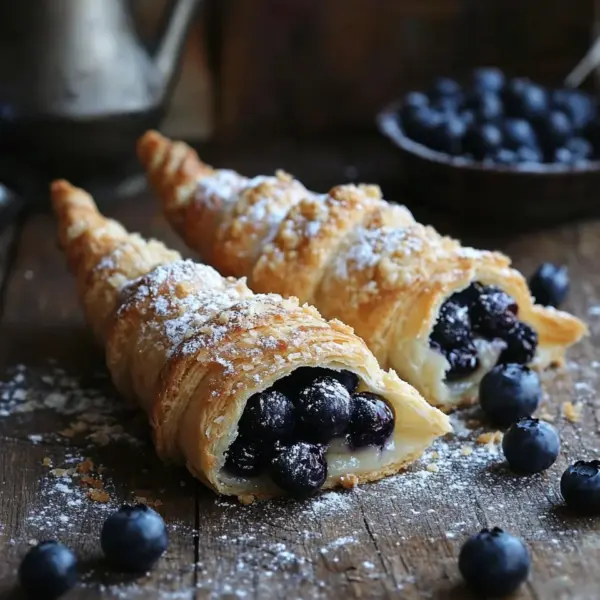 Kartoffelhörnchen mit Blaubeeren & Streuseln