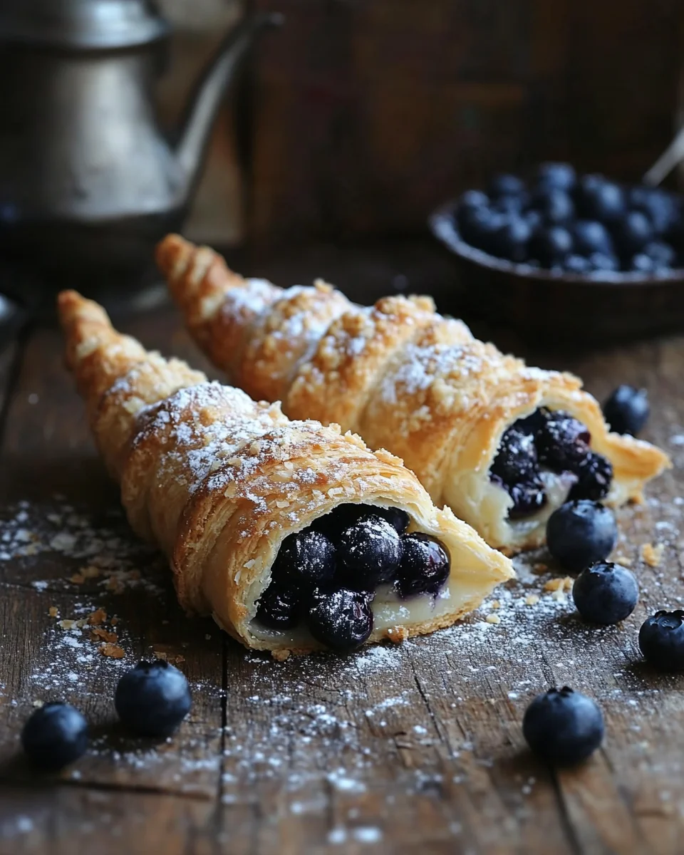 Kartoffelhörnchen mit Blaubeeren & Streuseln