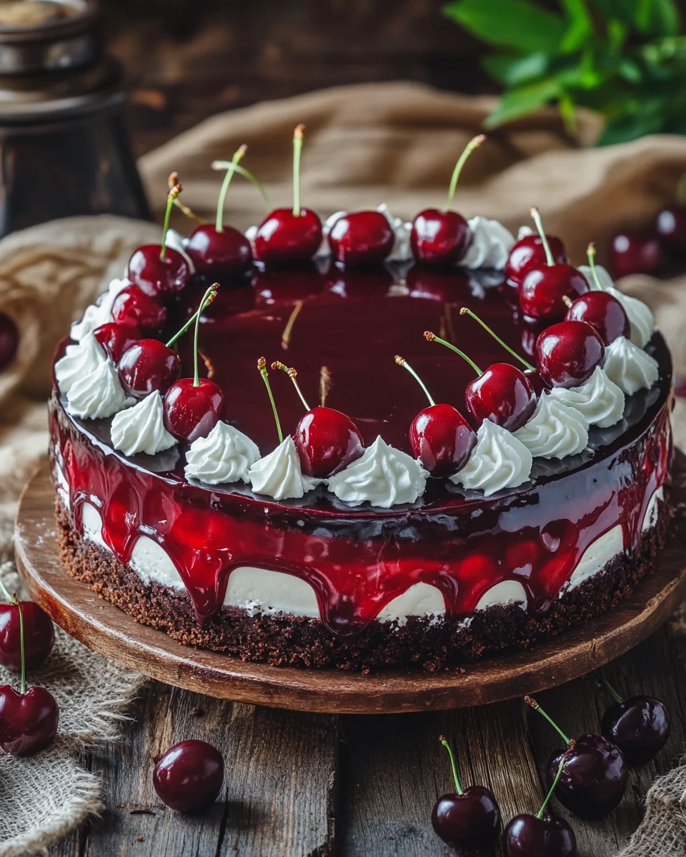 Kirschtorte mit Stracciatellacreme