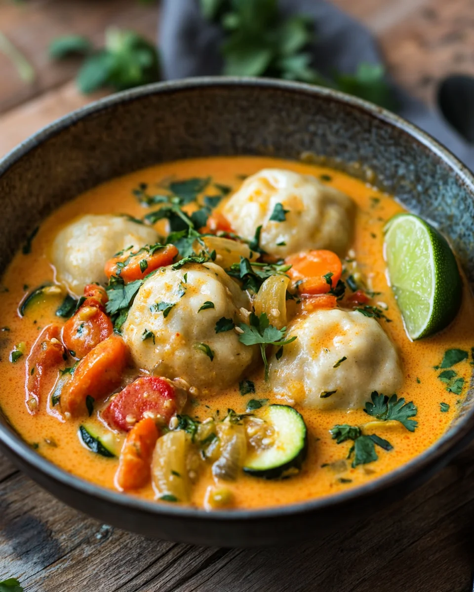 Kokos Curry Suppe mit Dumplings 25 Kokos
