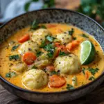 Kokos Curry Suppe mit Dumplings