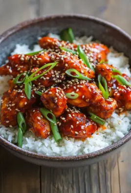 Koreanischer Reis Hähnchen Bowl