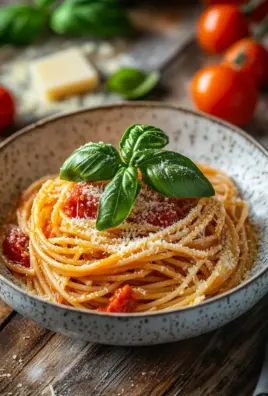 Linguine mit Tomaten-Parmesansoße 25 Linguine mit Tomaten-Parmesansoße