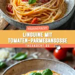 Linguine mit Tomaten-Parmesansoße 19 Pinterest Hidden Image