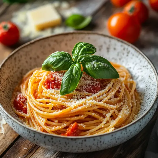 Linguine mit Tomaten-Parmesansoße