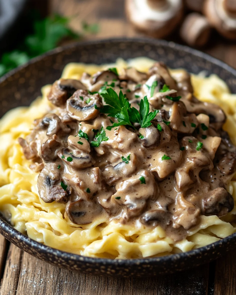 Medaillons in Champignon Rahmsoße mit Spätzle 16 Medaillons