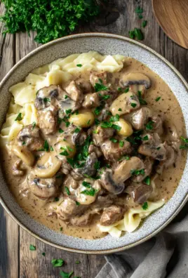 Medaillons in Champignon Rahmsoße mit Spätzle