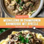 Medaillons in Champignon Rahmsoße mit Spätzle 15 Pinterest Hidden Image
