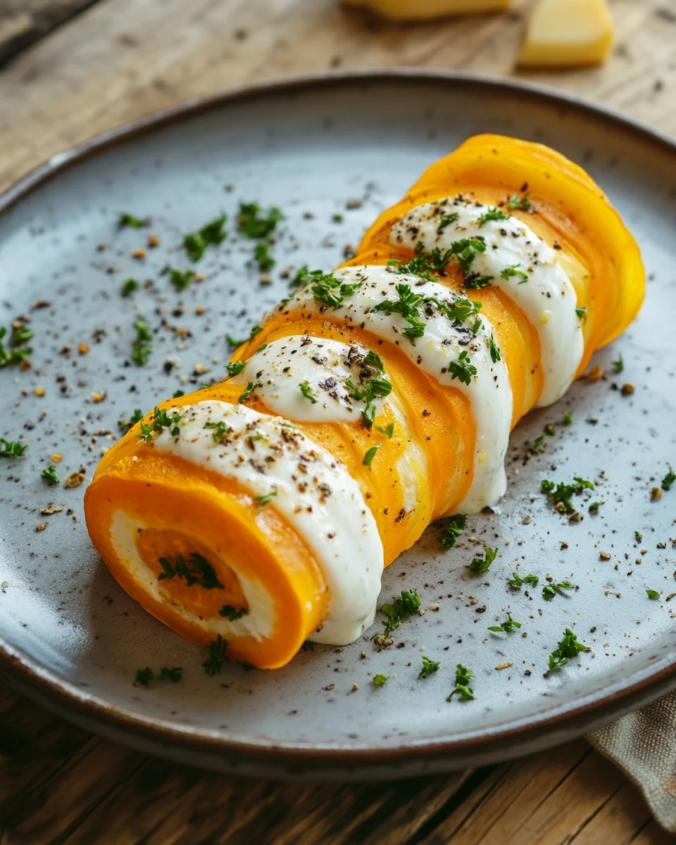 Möhrenrolle mit Frischkäse 25 Möhrenrolle