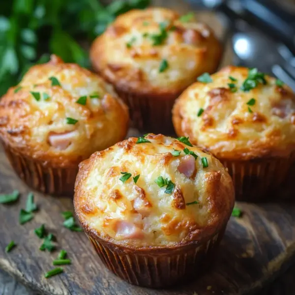 Muffins mit Putenschinken und Käse