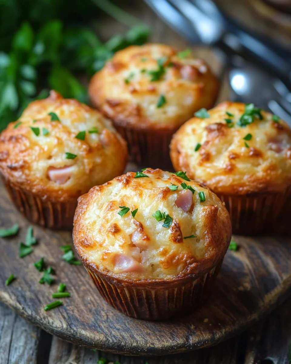 Muffins mit Putenschinken und Käse