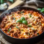 Nudeln mit roter Hackfleisch-K&auml;se-So&szlig;e