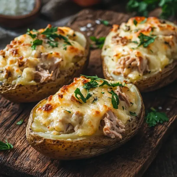 Ofenkartoffeln mit Thunfisch und Käse