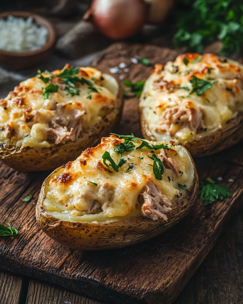 Ofenkartoffeln mit Thunfisch und Käse