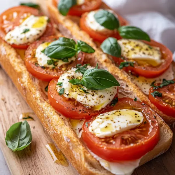 Schnelles Tomaten-Mozzarella-Baguette