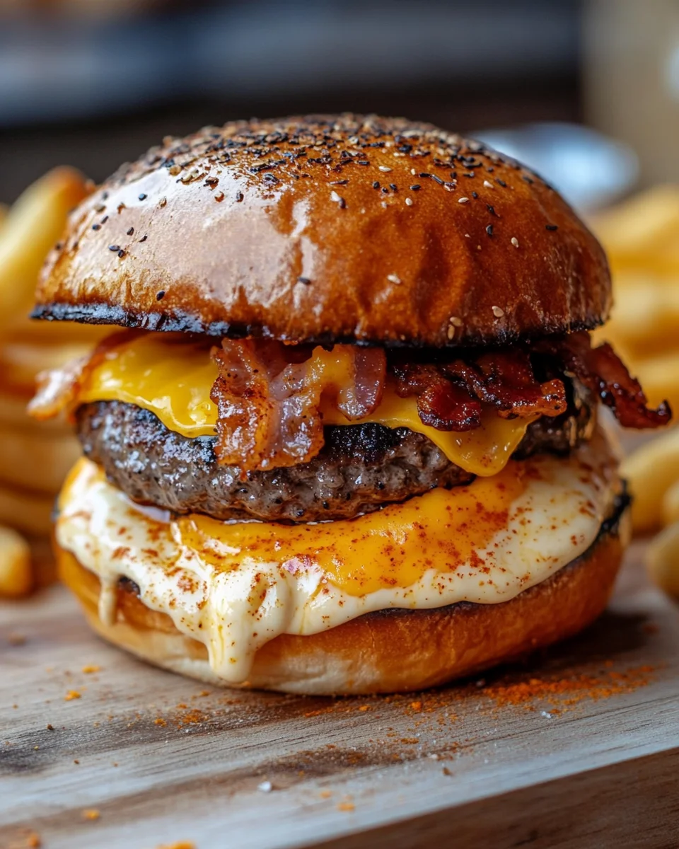 Smash-Burger mit Baconnaise-Soße